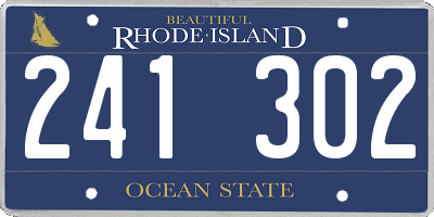 RI license plate 241302