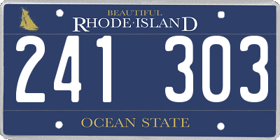RI license plate 241303