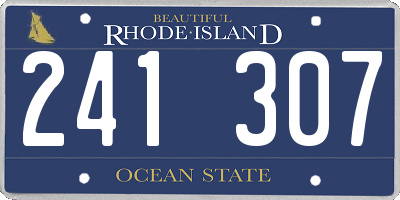 RI license plate 241307