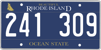 RI license plate 241309