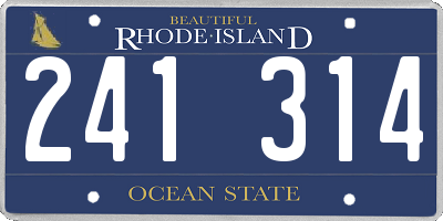 RI license plate 241314