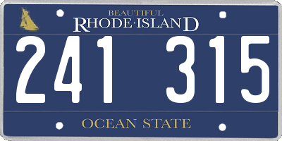 RI license plate 241315