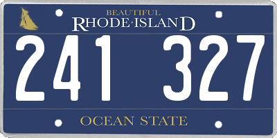 RI license plate 241327