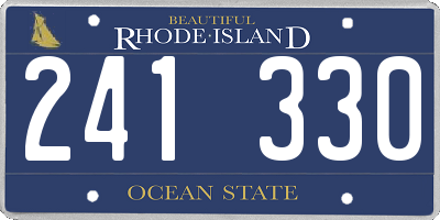 RI license plate 241330