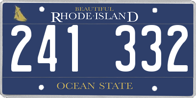 RI license plate 241332