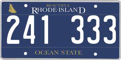 RI license plate 241333