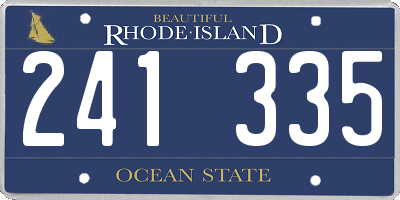 RI license plate 241335