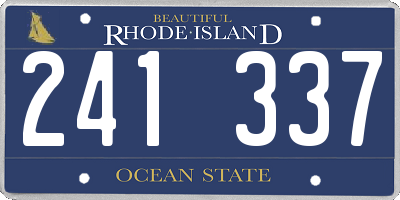 RI license plate 241337
