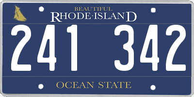 RI license plate 241342