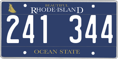 RI license plate 241344