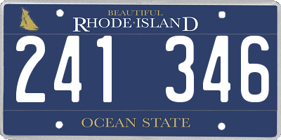 RI license plate 241346