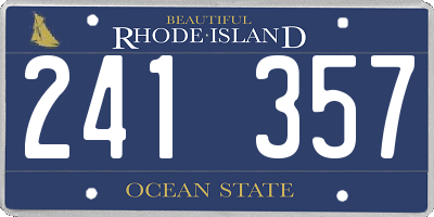 RI license plate 241357