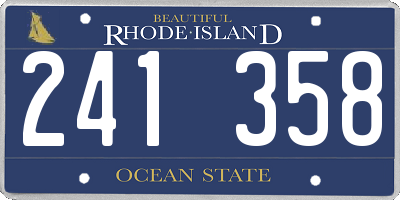 RI license plate 241358