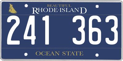 RI license plate 241363