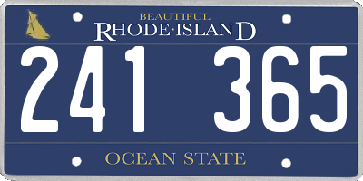 RI license plate 241365