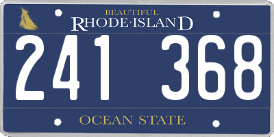 RI license plate 241368