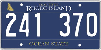 RI license plate 241370