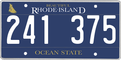 RI license plate 241375