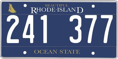 RI license plate 241377