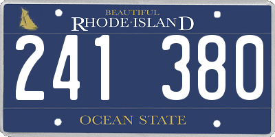 RI license plate 241380