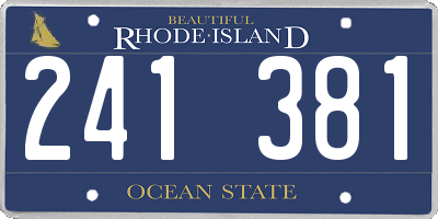 RI license plate 241381