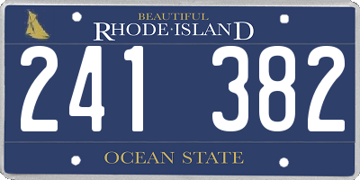 RI license plate 241382