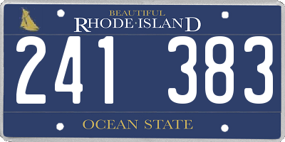 RI license plate 241383