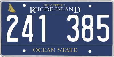 RI license plate 241385