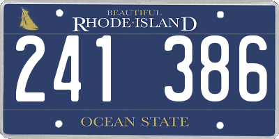RI license plate 241386