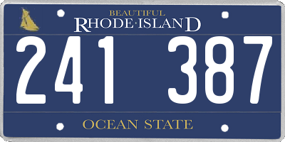 RI license plate 241387
