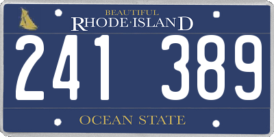 RI license plate 241389