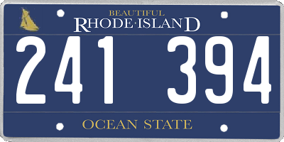 RI license plate 241394