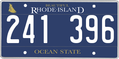 RI license plate 241396