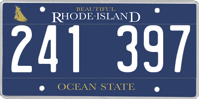 RI license plate 241397