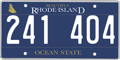 RI license plate 241404