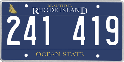 RI license plate 241419