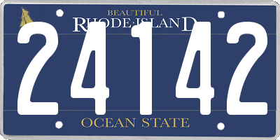 RI license plate 24142