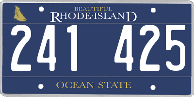 RI license plate 241425