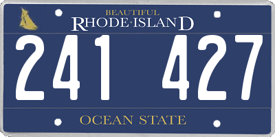 RI license plate 241427