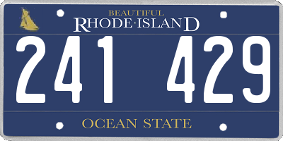 RI license plate 241429