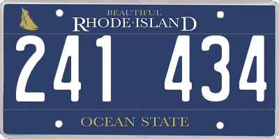 RI license plate 241434
