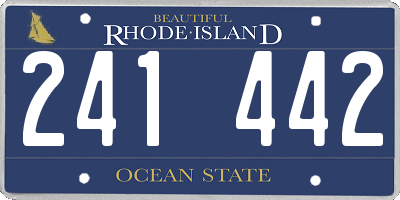 RI license plate 241442