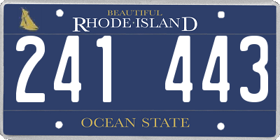 RI license plate 241443