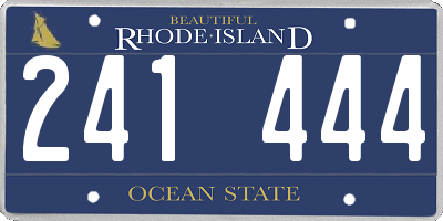 RI license plate 241444
