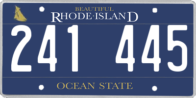 RI license plate 241445
