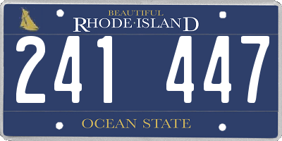 RI license plate 241447