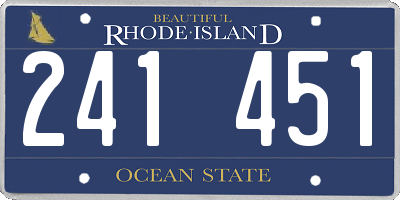 RI license plate 241451