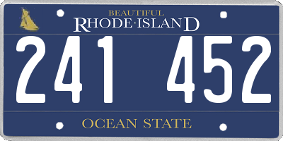 RI license plate 241452
