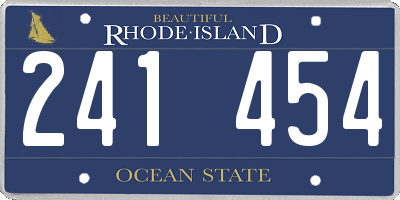 RI license plate 241454
