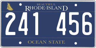 RI license plate 241456